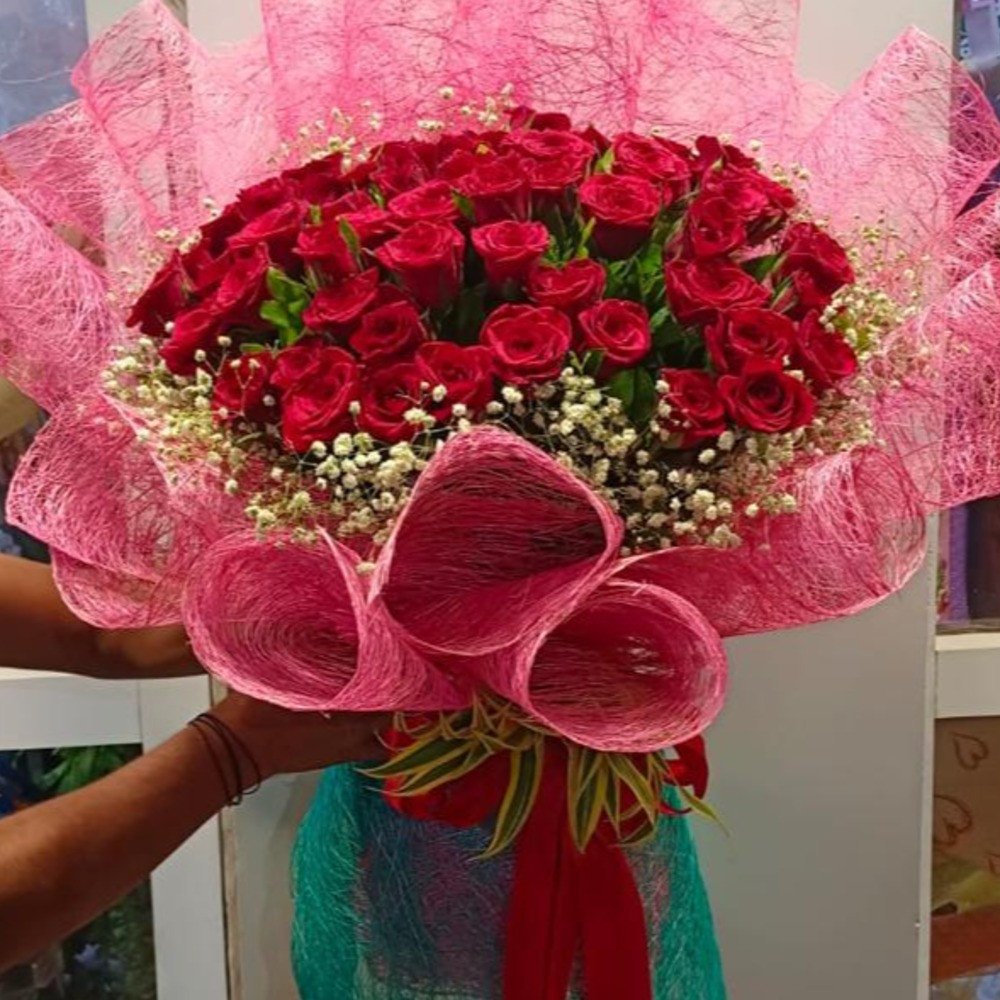 🌹 Luxury 80 Red Roses Bouquet 🌹