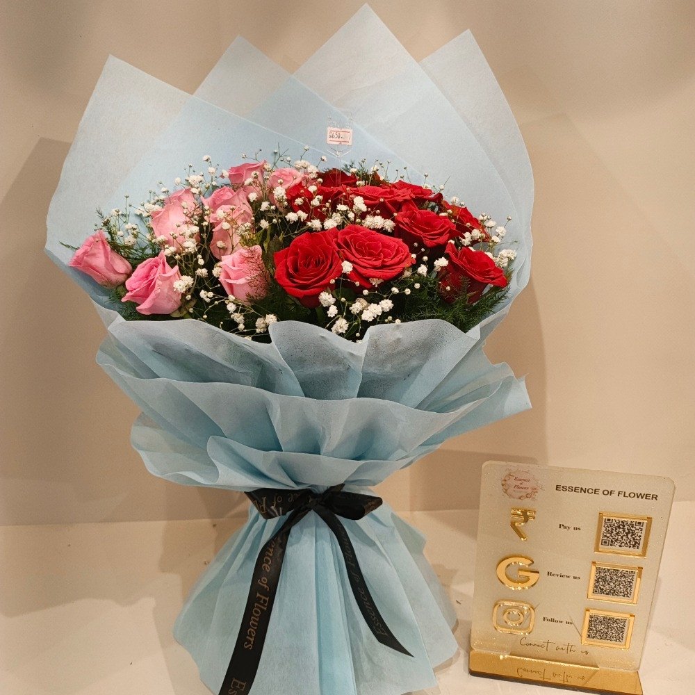 Red & Pink Rose Bouquet ❤️🌸