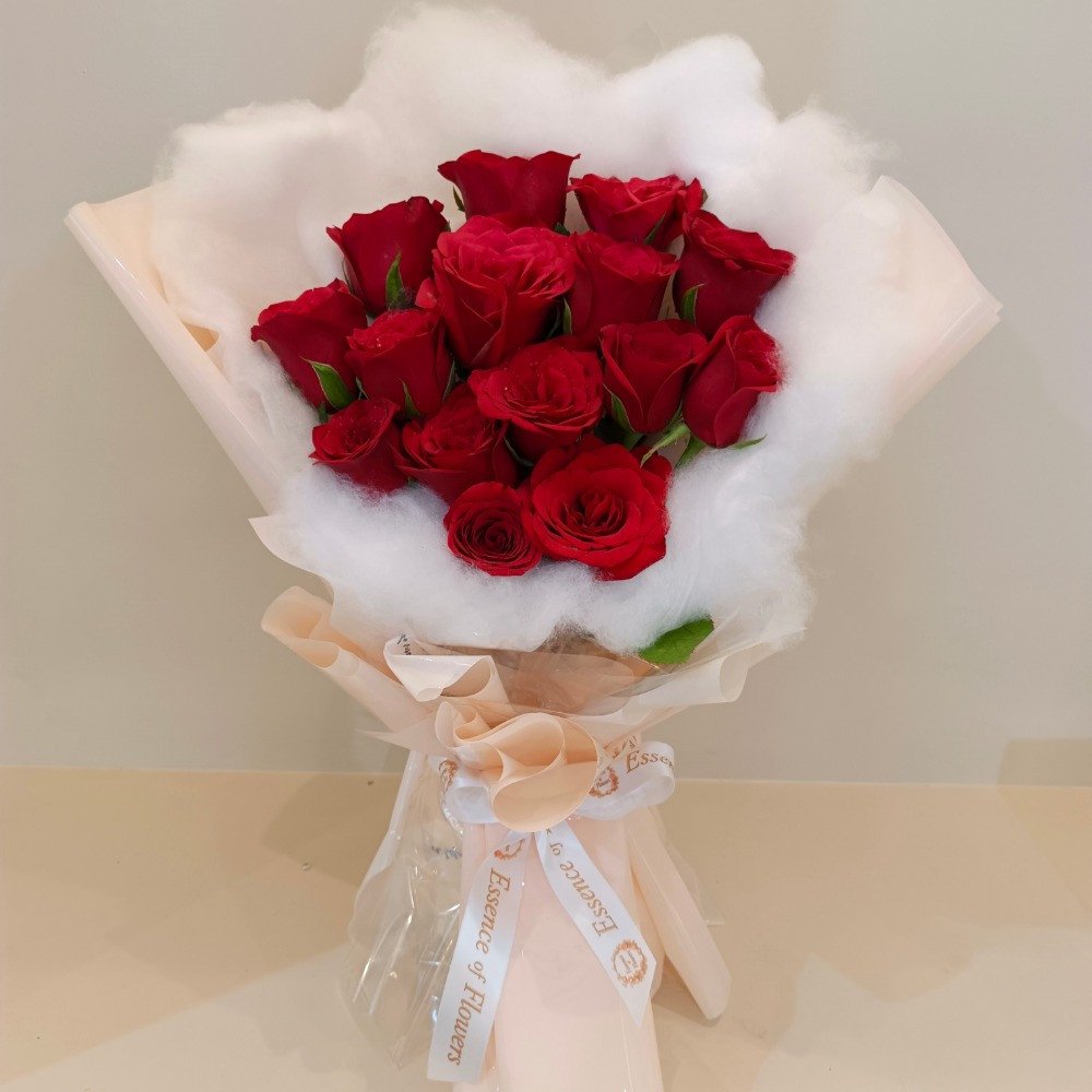 Roses Cotton Bouquet