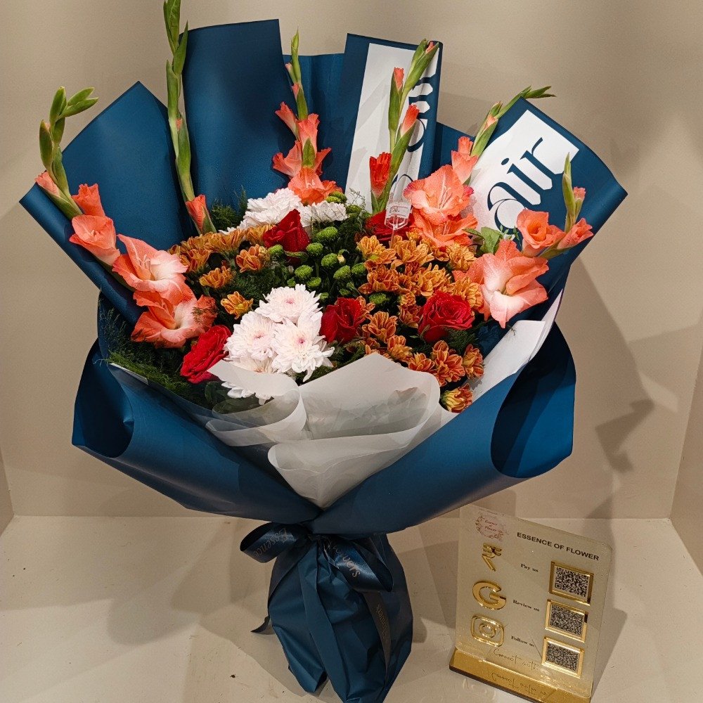 ✨ Orange & Red Flower Bouquet ✨