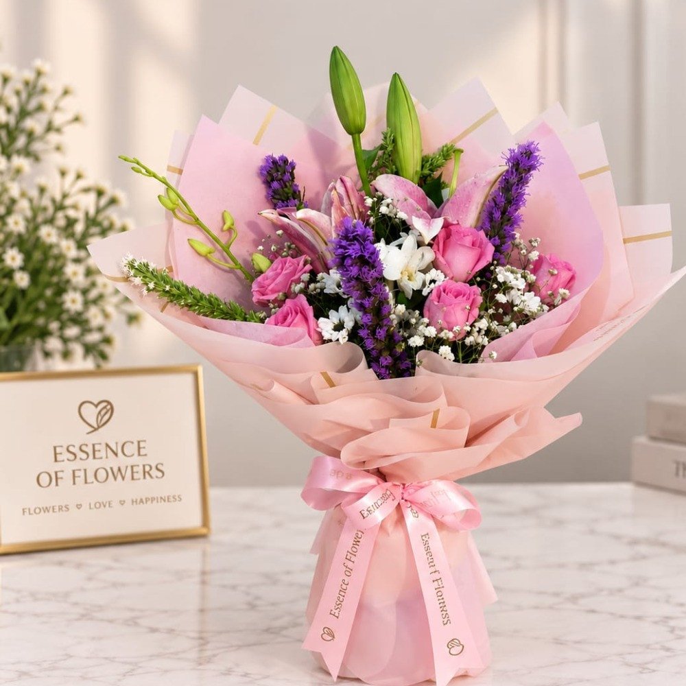 ✨ Pink & Purple Elegant Bouquet ✨