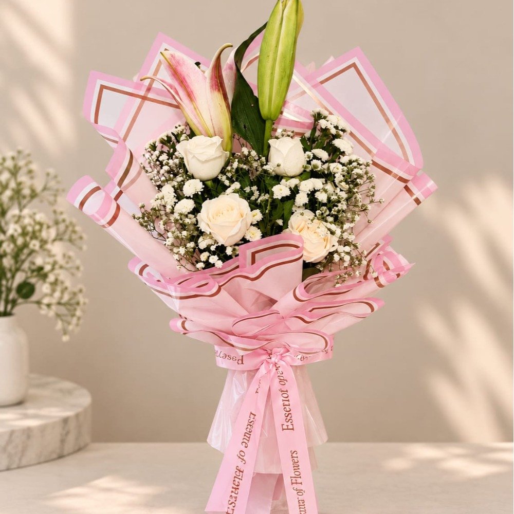 ✨ Elegant Pink & White Bouquet ✨
