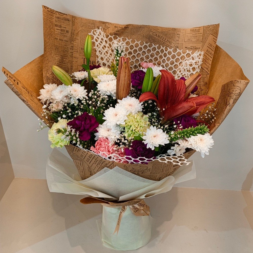 ✨ Exotic Lily & Chrysanthemum Bouquet ✨