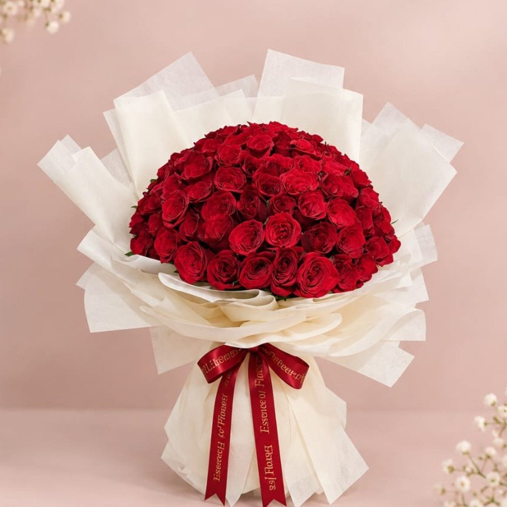 🌹 100 Red Rose Bouquet 🌹