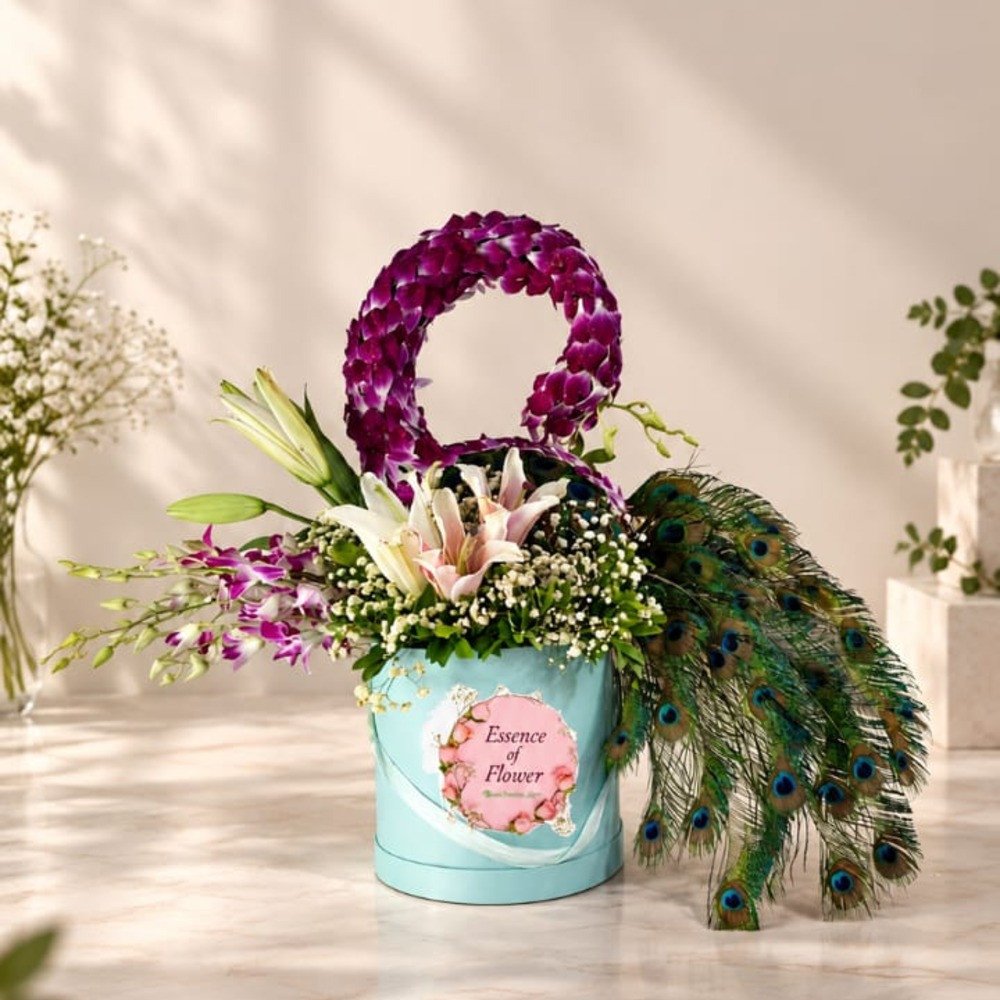 Royal Peacock Floral Arrangement 🦚💐