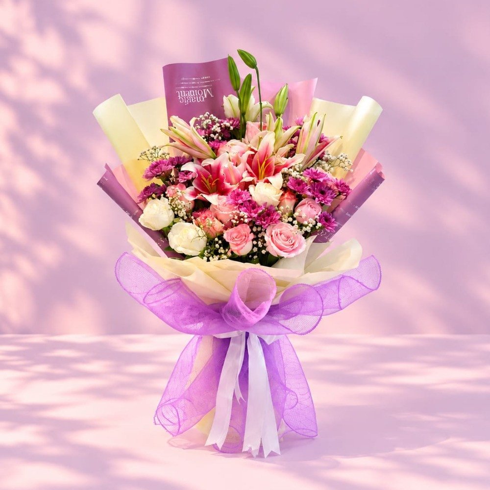 Pastel Pink & Purple Luxury Bouquet 💐