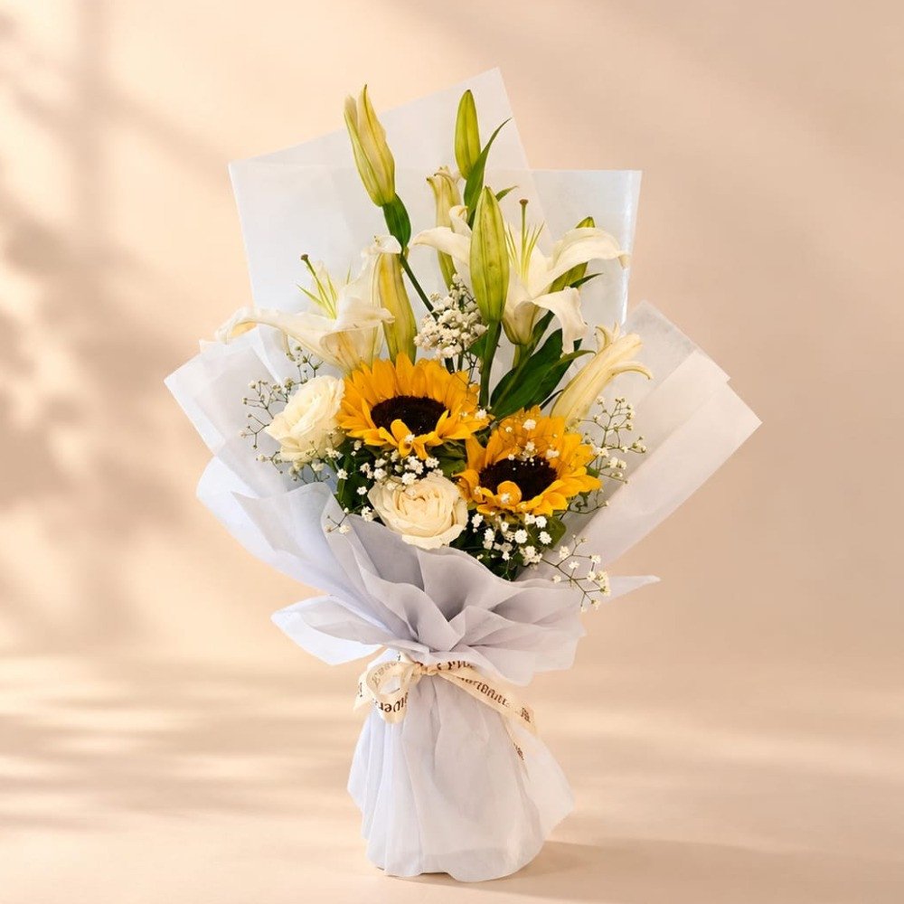 Sunshine Lily & Sunflower Bouquet