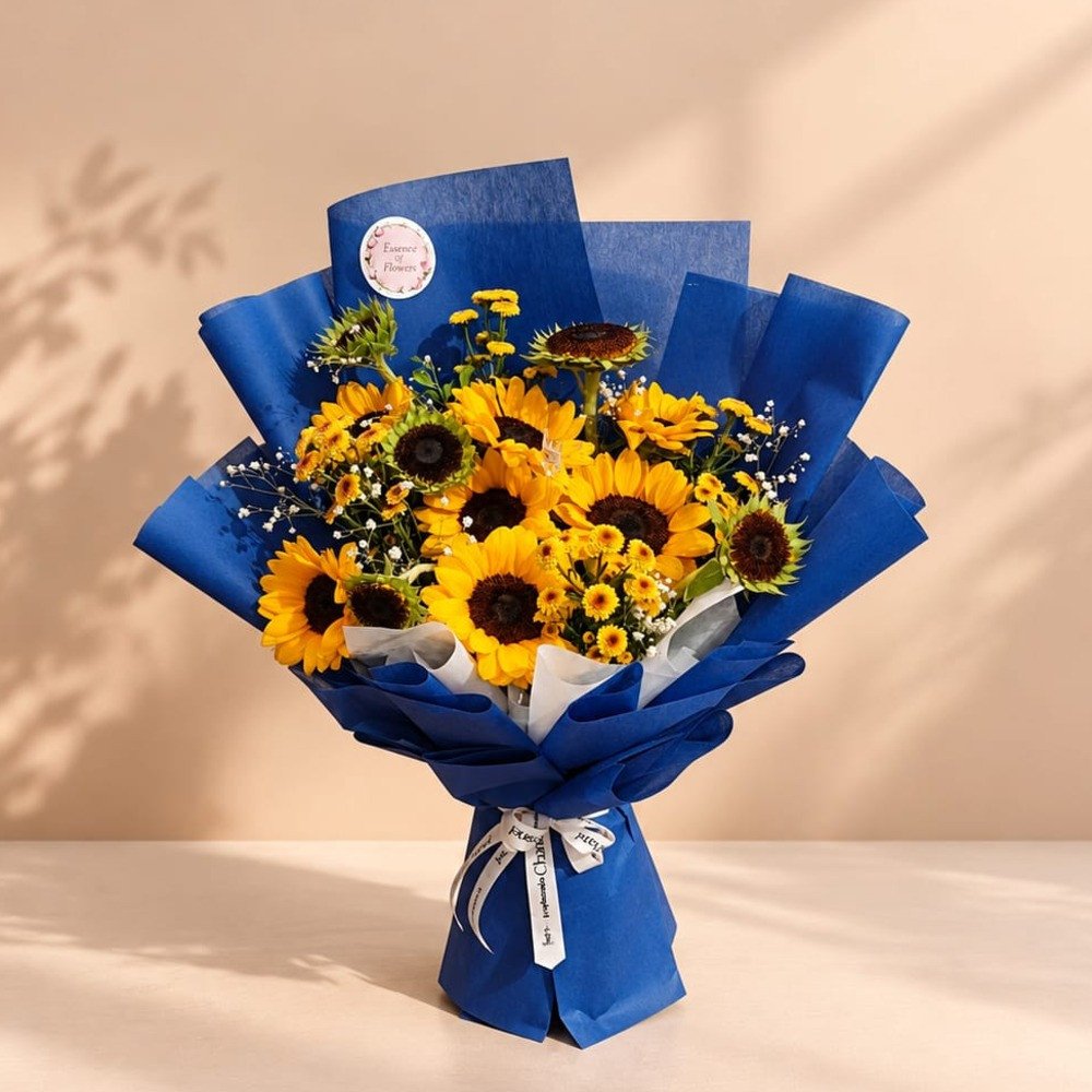 Sunshine Sunflower Bouquet 💛💙