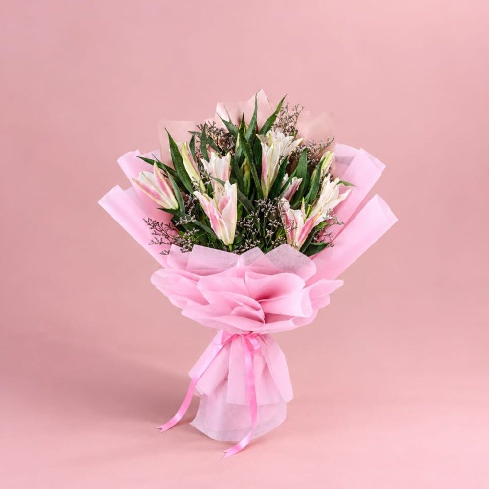 Elegant Pink  Lily Bouquet