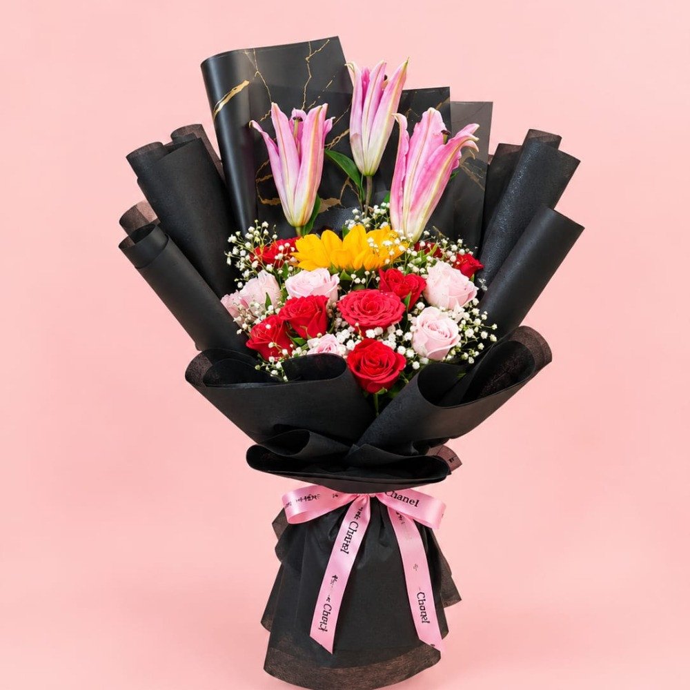 Pink Lily & Rose Luxury Bouquet