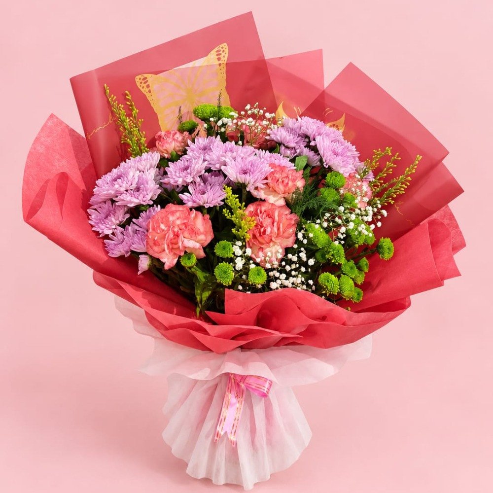 Pastel Pink & Lavender Blossom Bouquet 💐